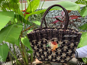 Nisha Brown Handbag Natural Bali