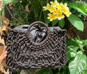 Nara Black Handbag Natural Bali