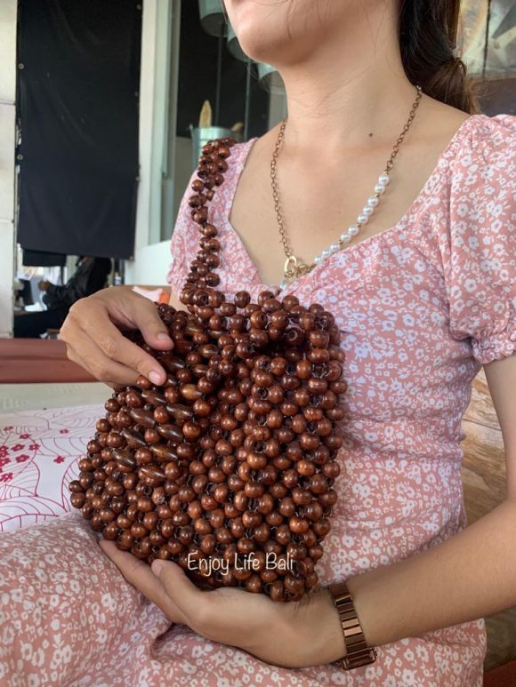 Betty Wooden Beads Bag Bali